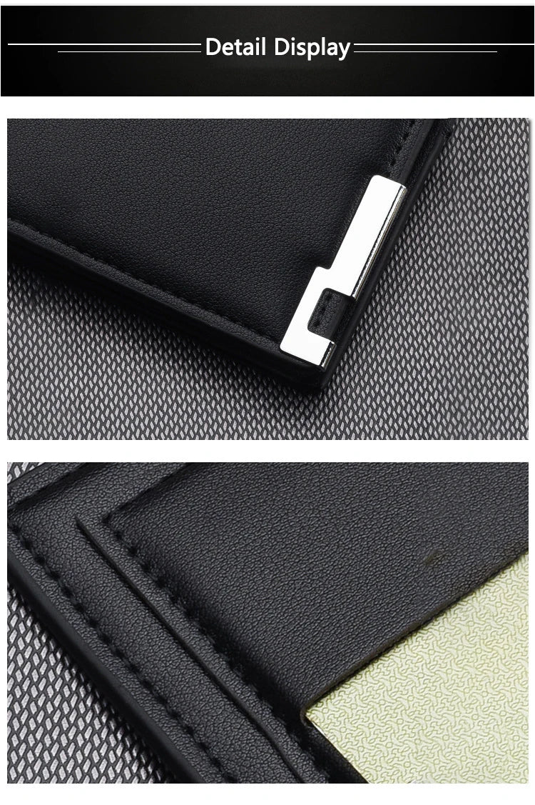 New Leather Car Short Men Wallet Purse With Card Holder License Accessories For Tesla Model 3 X Model Y Juniper Roadster SpaceX