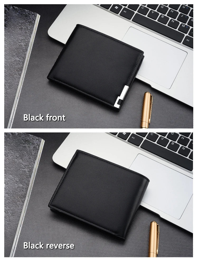 New Leather Car Short Men Wallet Purse With Card Holder License Accessories For Tesla Model 3 X Model Y Juniper Roadster SpaceX