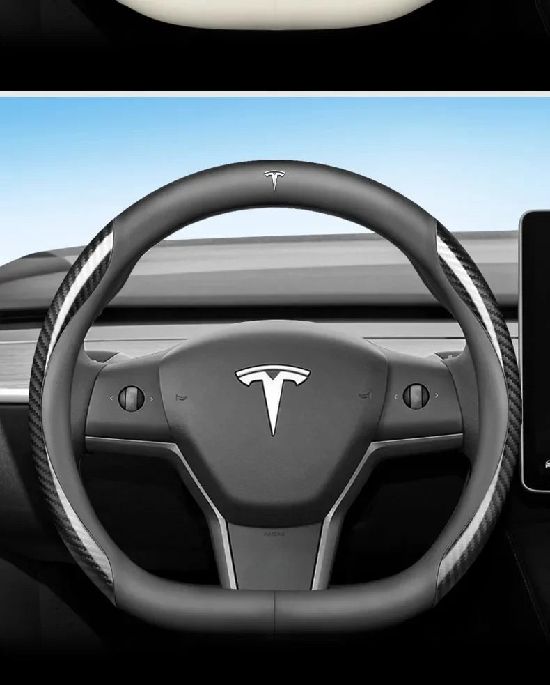 Car Steering Wheel Cover for Tesla Model 3 S Y Model X Roadster 2019-2025 Auto Interior Steering Wheel Accessories