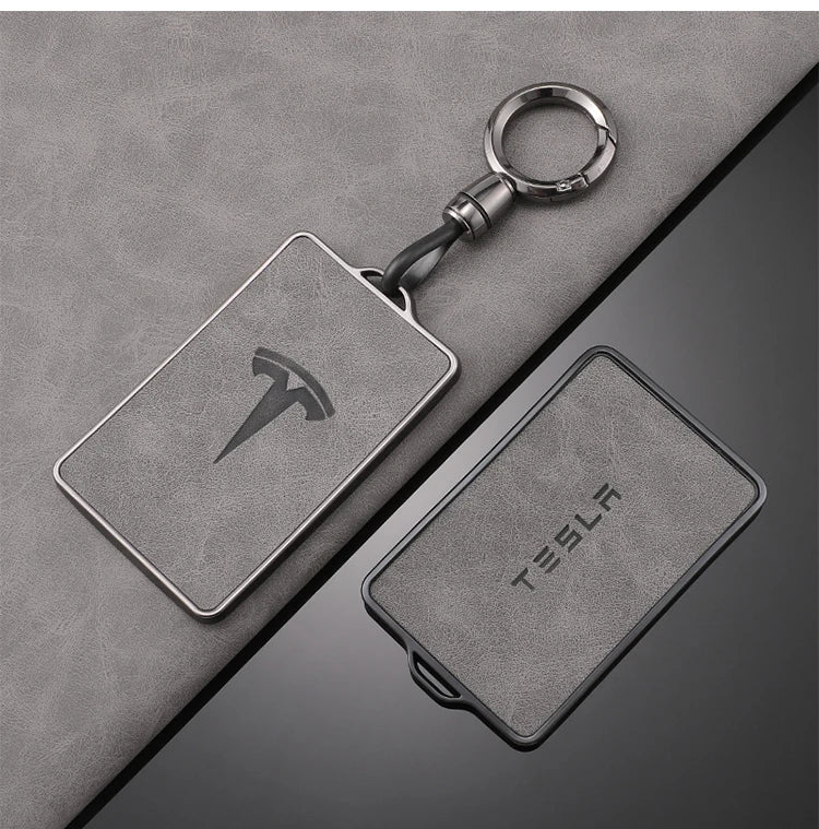 TPU Leather Car NFC Key Case Cover Protector Holder Shell Fob For Tesla Model 3 Model S Model X Model Y Keyless Auto Accessories