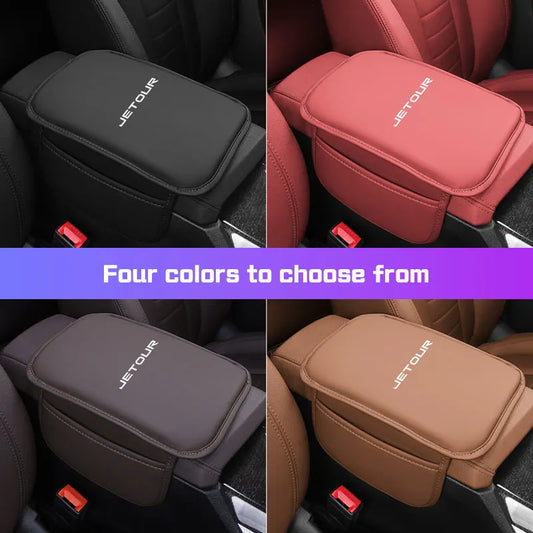 For Jetour T3 X70 X70SMX90 PLUS Dashing X-1 X95 L6 i-DM Leather Car Armrest Box Mat Accessories Center Console Protector Cushion