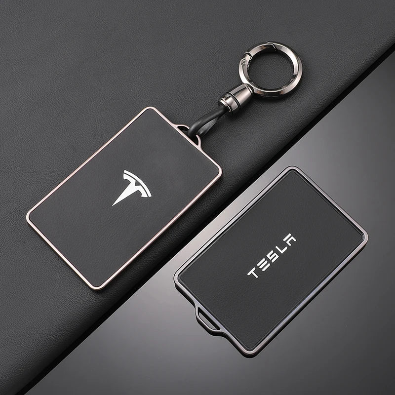 TPU Leather Car NFC Key Case Cover Protector Holder Shell Fob For Tesla Model 3 Model S Model X Model Y Keyless Auto Accessories
