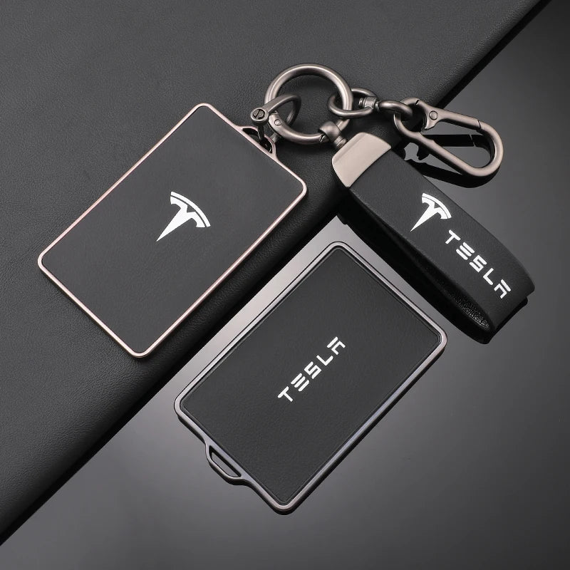 TPU Leather Car NFC Key Case Cover Protector Holder Shell Fob For Tesla Model 3 Model S Model X Model Y Keyless Auto Accessories